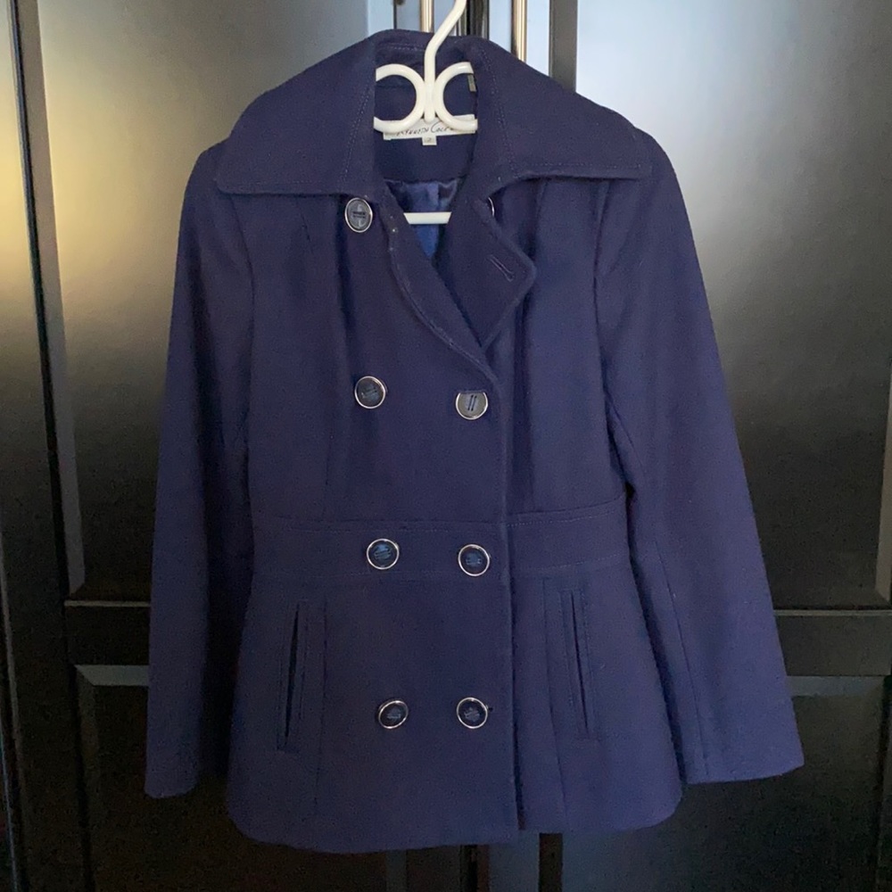 Kenneth Cole navy pea coat